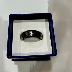 Ring with gears size 11 tungsten